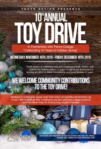 Youth Action 10th Annual Toy Drive Flyer