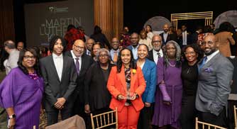 The Honorable A. Nicole Tate-Phillips receiving MLK Day award
