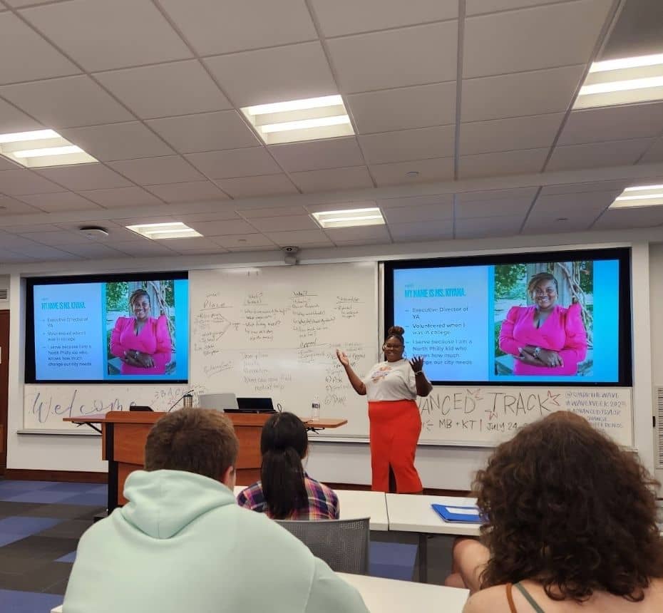 Youth Action Executive Director facilitating a workshop