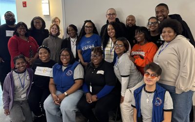 Philadelphia Youth Action, Eddie's House, and Harmelin Media team members gathering for 2026 MLK Day of Service.